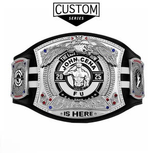 John Cena Custom Spinner Belt – Collector&#39;s Edition 2mm & 4mm – WWE Replica Championship with Leather Straps – Adult Size
