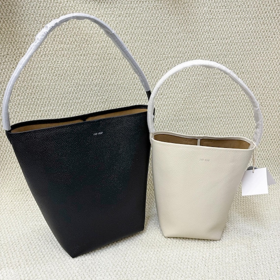Minimalist Leather Bucket Tote, Women's Shoulder Bag, Everyday Casual Tote Bag