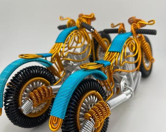 Decoración de motocicleta con alambre de aluminio para juguete de bricolaje, regalo de coche de juguete, juguete para curar y descomprimir