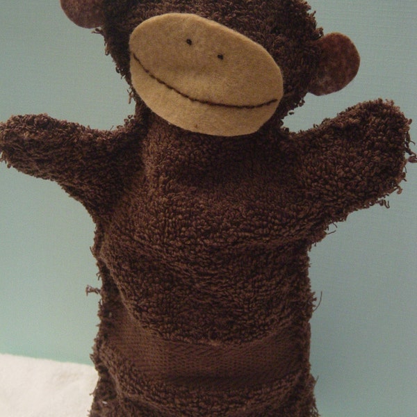 Cheeky Monkey Washcloth Puppet  Reserved for Jenn