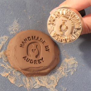 Custom Pottery Stamp, Personalized Ceramics Stamp, Polymer Clay Stamps with Names Signatures, Makers Mark Stamp for Clay