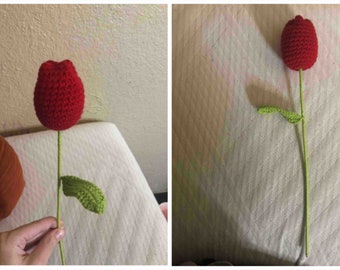 1pc Crochet Tulip Flower