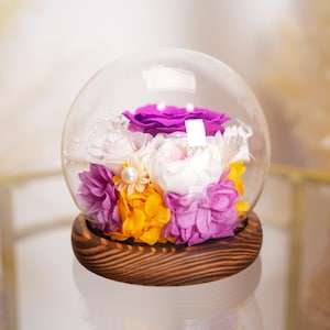 Preserved Rose in Glass Dome: Lasts 3 Years