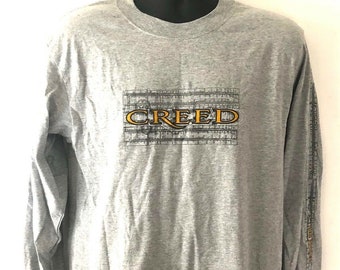 Creed weathered genuine tour t-shirt-grey long sleeve-Vintage