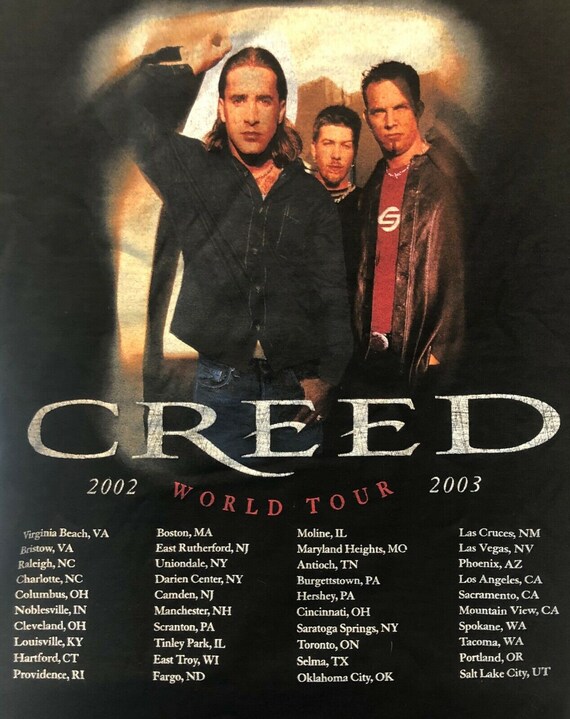 Creed Weathered World Tour Concert Tshirt 2002 2003medium Etsy