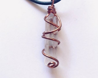 Copper Wire Wrapped Crystal chocker