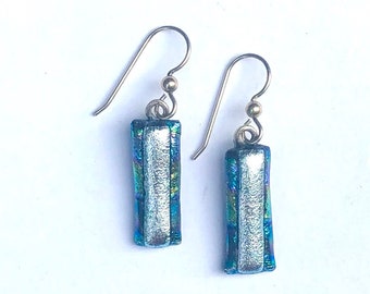 dichroic glass earrings