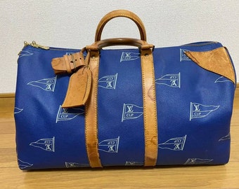 Travel Bag “Keepall 45 Bag Cup 1992 Blue Boston Louis Vuitton”