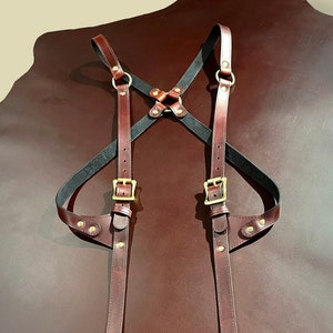 Holster Suspenders - Suspender - Project Transaction - Leather Suspenders - X back Suspenders