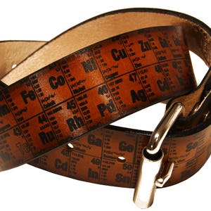 Periodic Table of Elements Leather Belt image 3