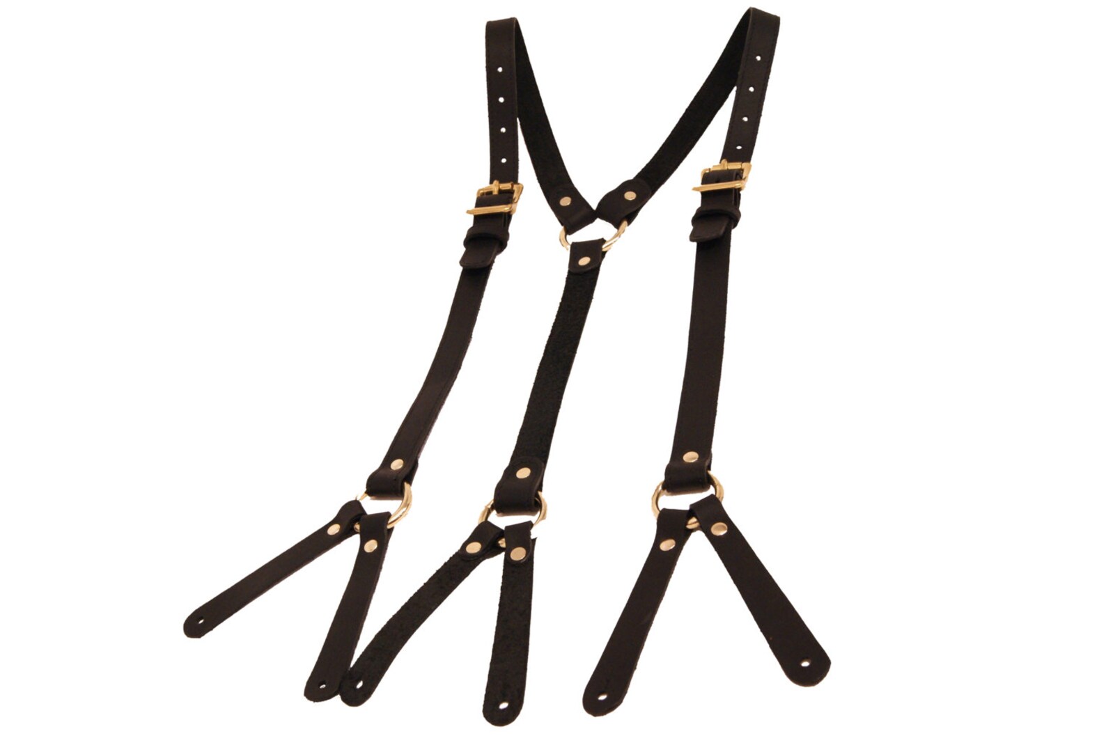 Black Leather Suspenders Etsy