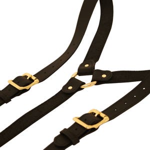 Black Leather Suspenders image 5