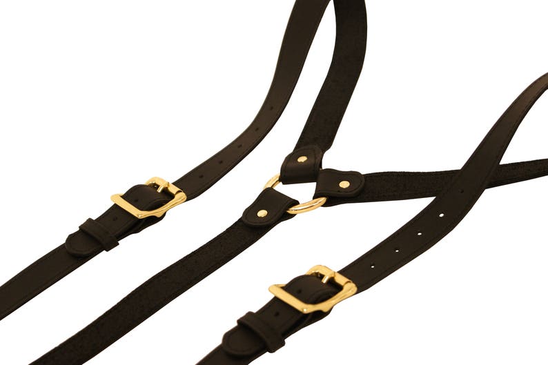Black Leather Suspenders image 5