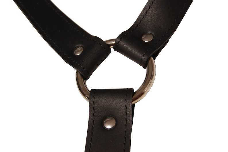 Black Leather Suspenders image 9