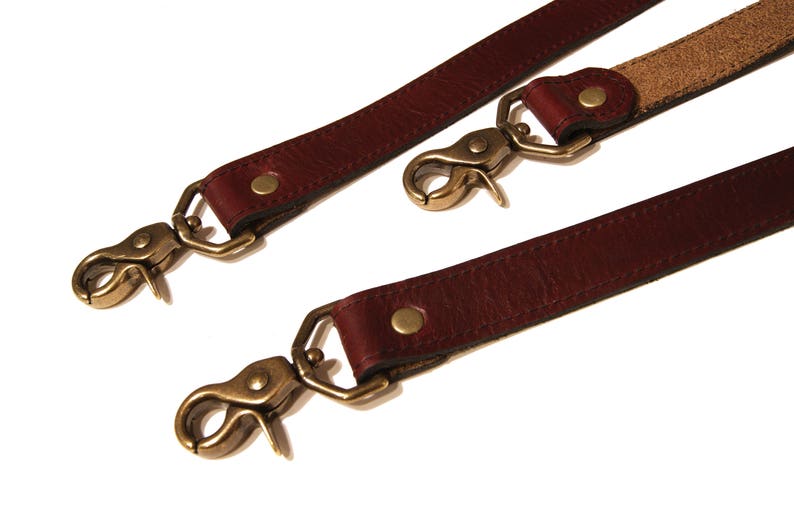 Red Leather Suspenders image 7