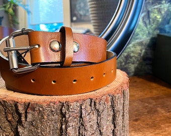 Sunflower Tan Leather Belt • Ready to Ship • Cut To Your Size