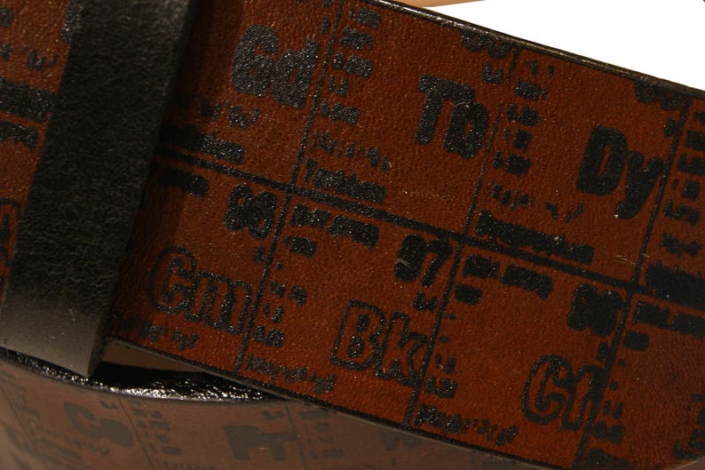 Periodic Table of Elements Leather Belt image 8