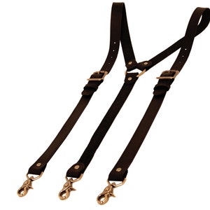 Black Leather Suspenders image 2