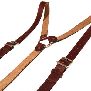 Red Leather Suspenders image 5