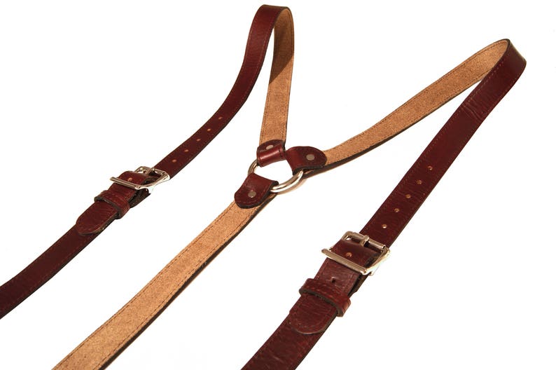 Red Leather Suspenders image 5