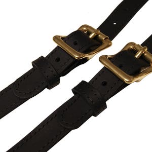 Black Leather Suspenders image 6