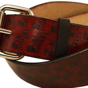 Periodic Table of Elements Leather Belt image 5