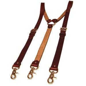 Red Leather Suspenders image 3