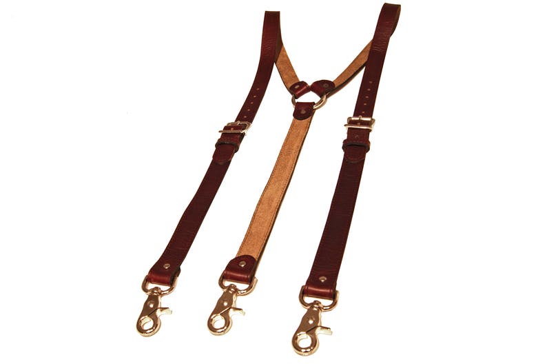 Red Leather Suspenders image 3