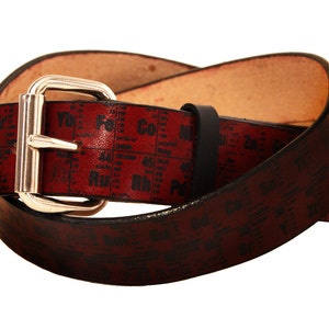 Periodic Table of Elements Leather Belt image 2