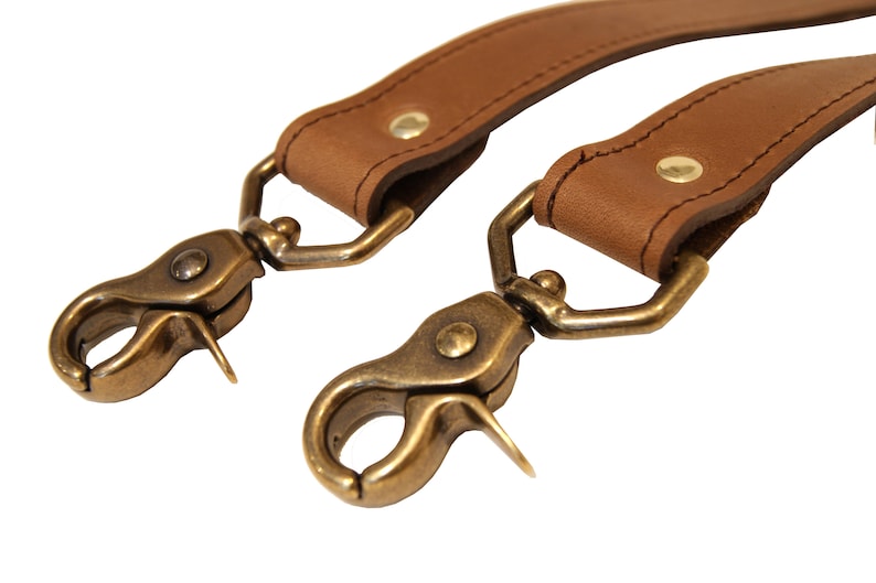 Brown Leather Suspenders Etsy