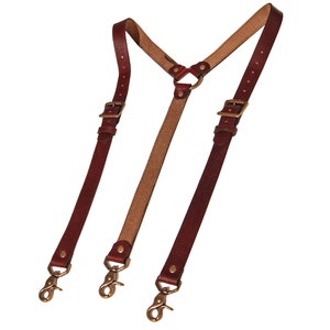 Red Leather Suspenders image 2