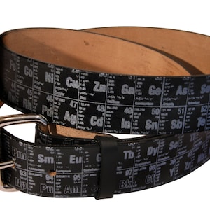 Periodic Table of Elements Leather Belt