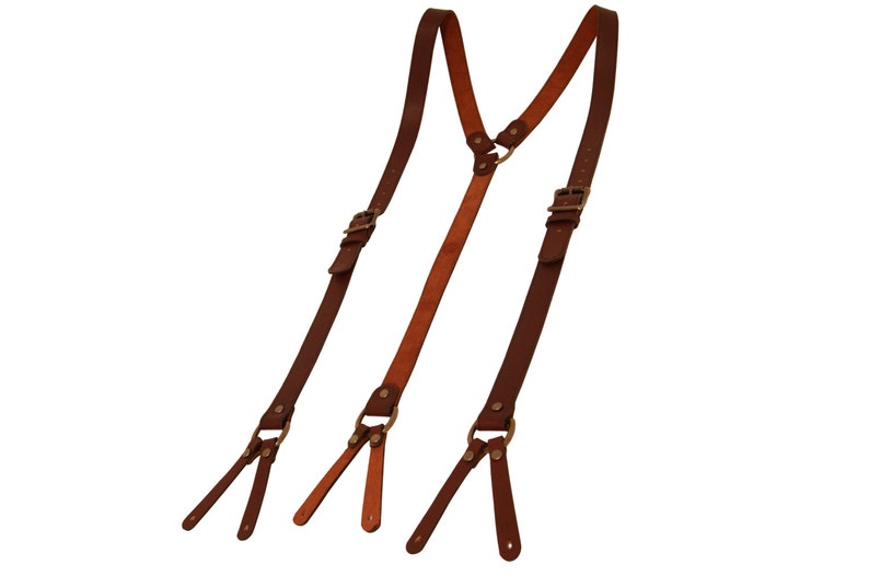 Red Leather Suspenders image 4