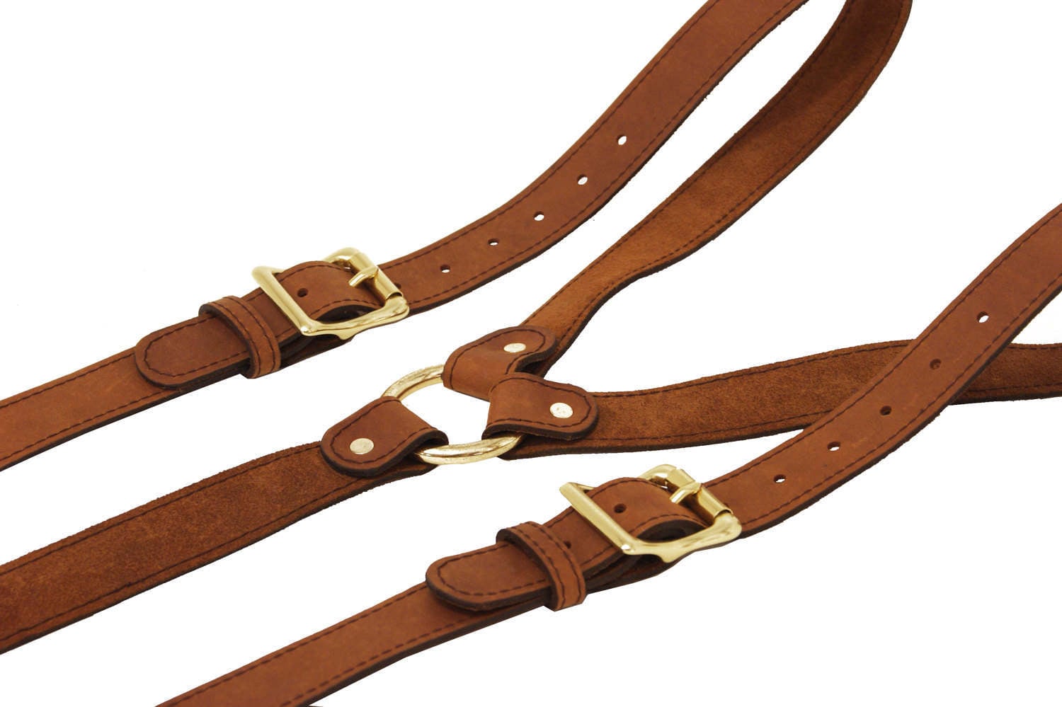 Project Transaction Men's Leather Suspenders M/L Black/Nickel Buttonho Project TransAction | Maker Marketplace