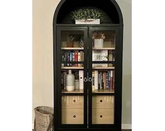 Tall Arched Storage Display Cabinet
