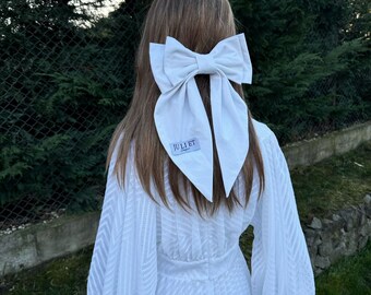 Fiocco di cotone con clip, accessorio fiocco per capelli, fiocco elegante, fiocco regalo, fiocco di qualità, fiocco fatto a mano, fiocco con spilla, fiocco con coda, fiocco per capelli floreale