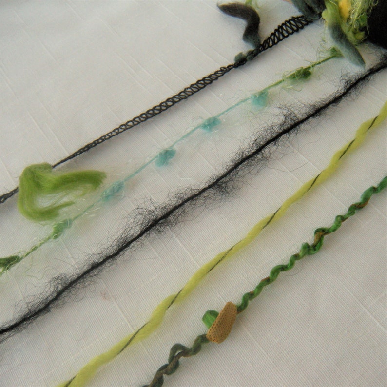 Fiber Trim Supplies Lime Green Black 4134