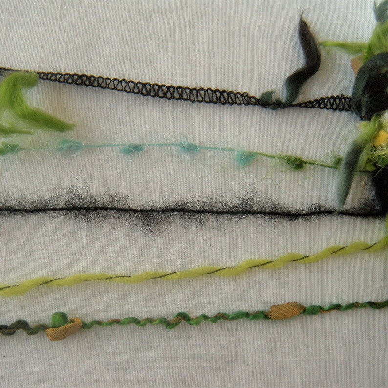 Fiber Trim Supplies Lime Green Black 4134