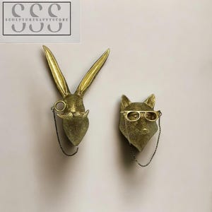 Bronze Finish Resin Deer Head Wall Decor: Rustic Office Art