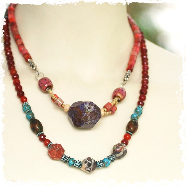 Southwest Stone Necklace Western Jewelry Layering Jewelry | Etsy