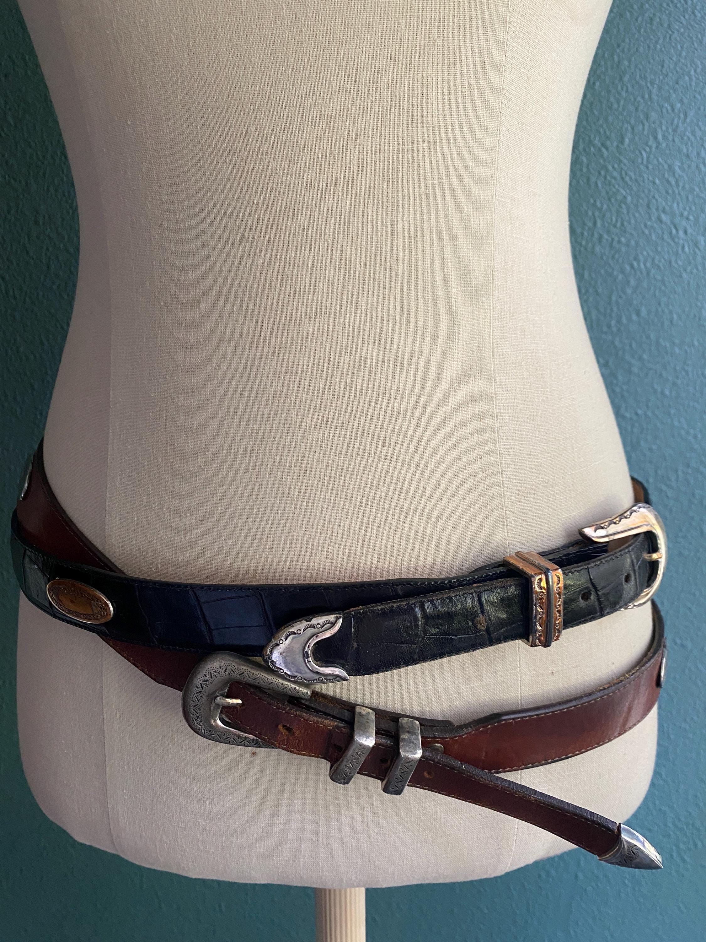 Vintage Leather Belts for Two - Etsy display picture 1