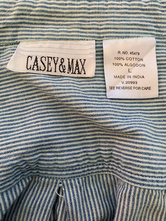 Vintage 90's Casey Max Denim shirt with Cats Size… - image 5