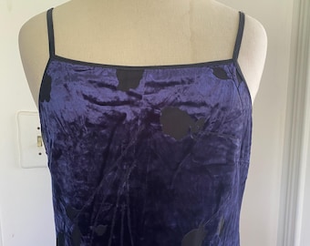 90s Velvet Burnout Velvet slip dress