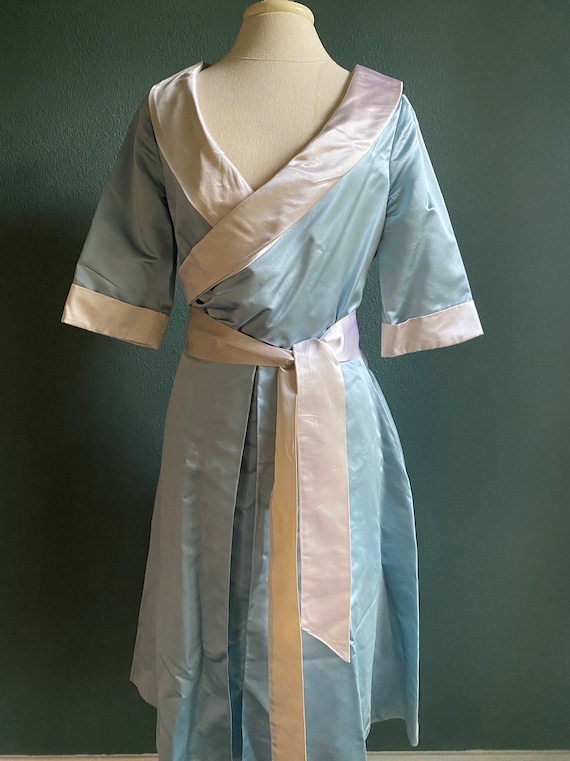 Vintage 1960's Blue and Cream Cinderella Dress / F