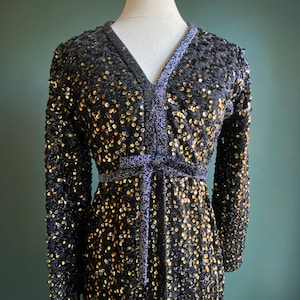 Vintage Fred Pearlburg Gown / Sequin Dress / Sequin Gown / Formal dress / 1960 / 60&#39;s / 1950 /50s / Vintage Gown / Prom Dress