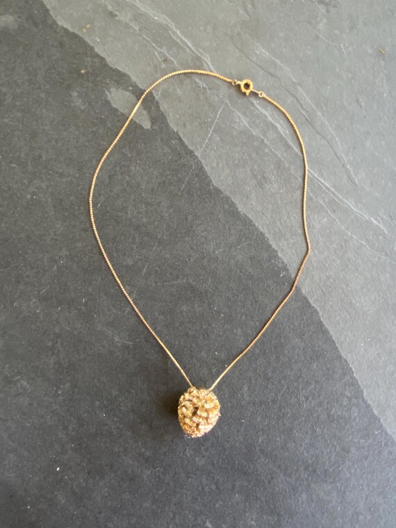 Gold dipped pine cone choker - image 5