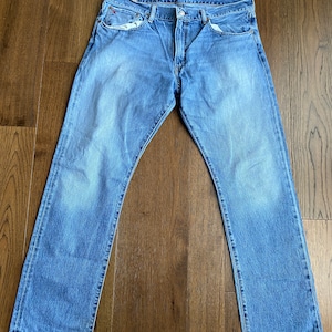 Vintage Polo Ralph Lauren Jeans / W36 W32 / Hampton Straight / 90s jeans / 1990 jeans / Light Wash
