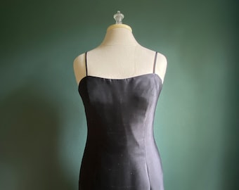 Vintage Montage by Mon Cheri Size 4 Dress/ Little black dress / silk dress / slip dress / 90s dress