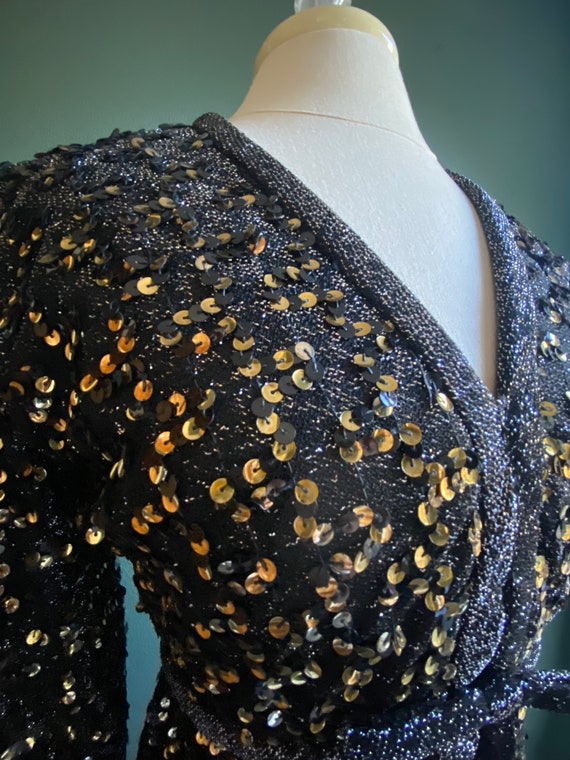 Vintage Fred Pearlburg Gown / Sequin Dress / Sequ… - image 4