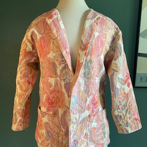 Tapestry Blazer / chore coat / tapestry jacket / woven jacket /